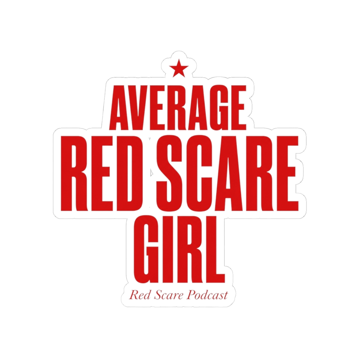 Red Scare "Average Red Scare Girl" Sticker - alternate angle 3, merchandise