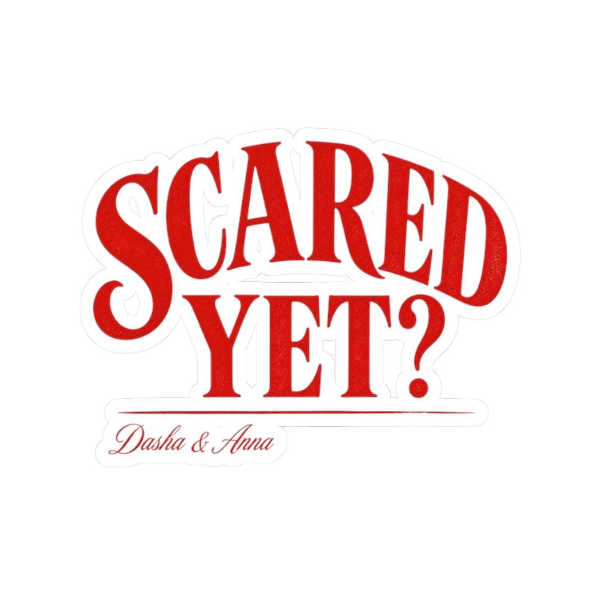 Red Scare "Scared Yet?" Sticker - alternate angle 1, merchandise