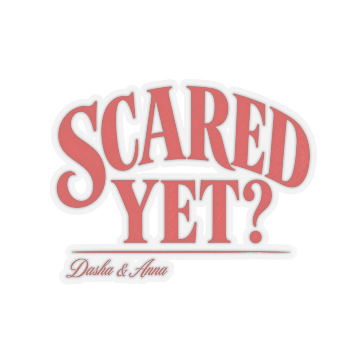 Red Scare "Scared Yet?" Sticker - alternate angle 4, merchandise