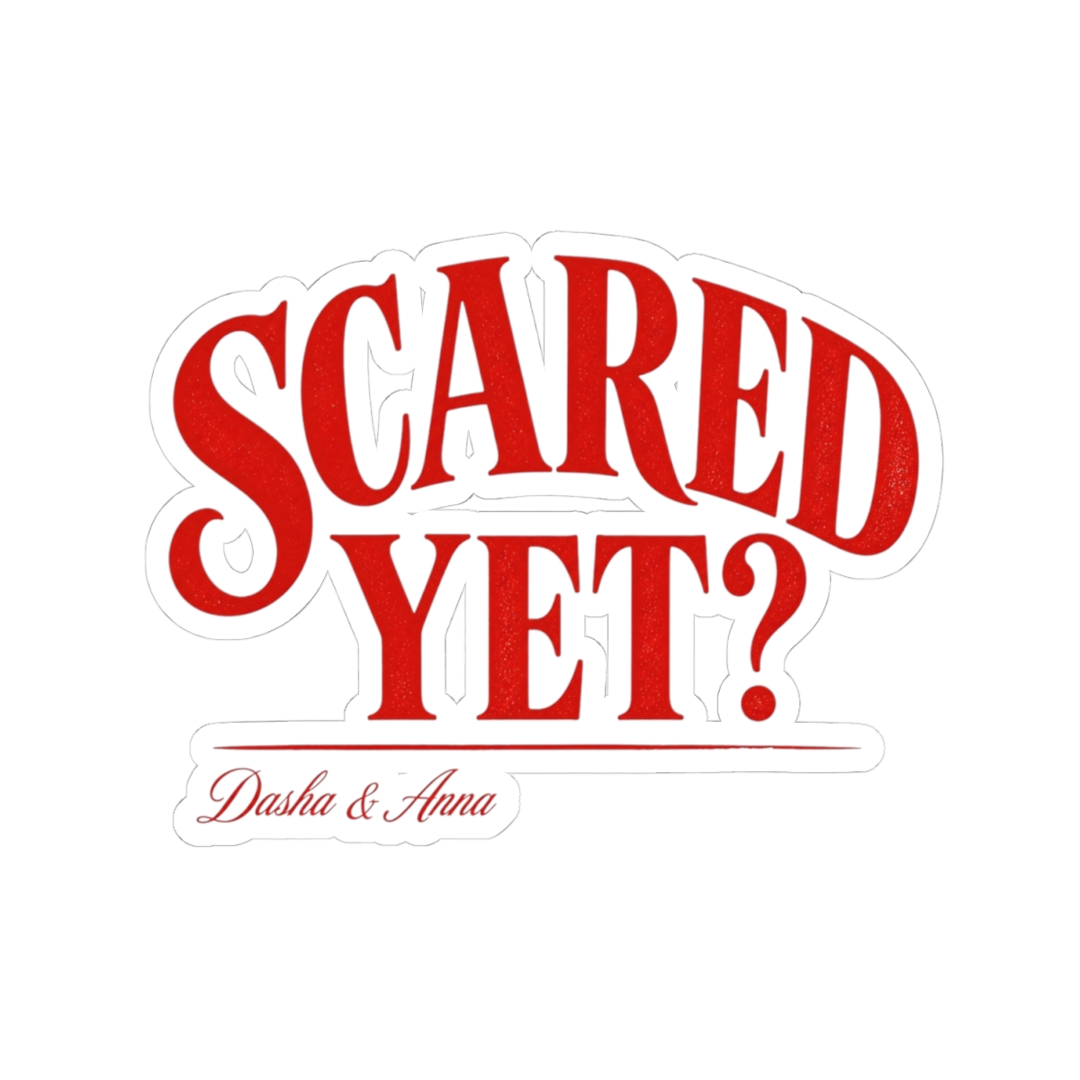 Red Scare "Scared Yet?" Sticker - alternate angle 5, merchandise