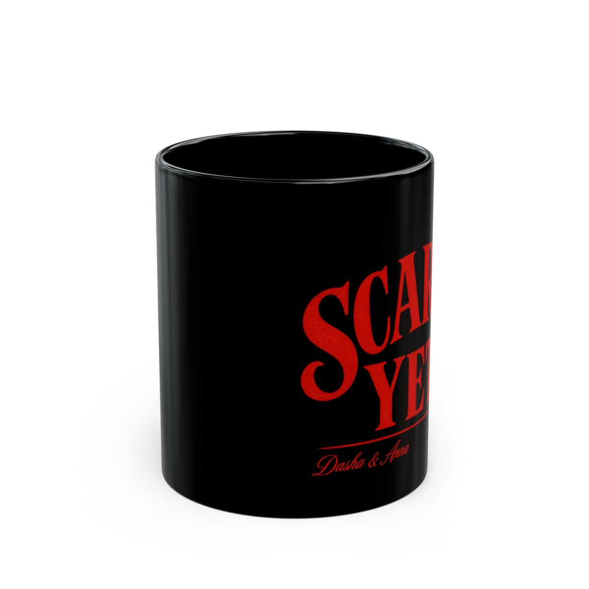 Red Scare "Scared Yet?" Black Mug - alternate angle 1, merchandise