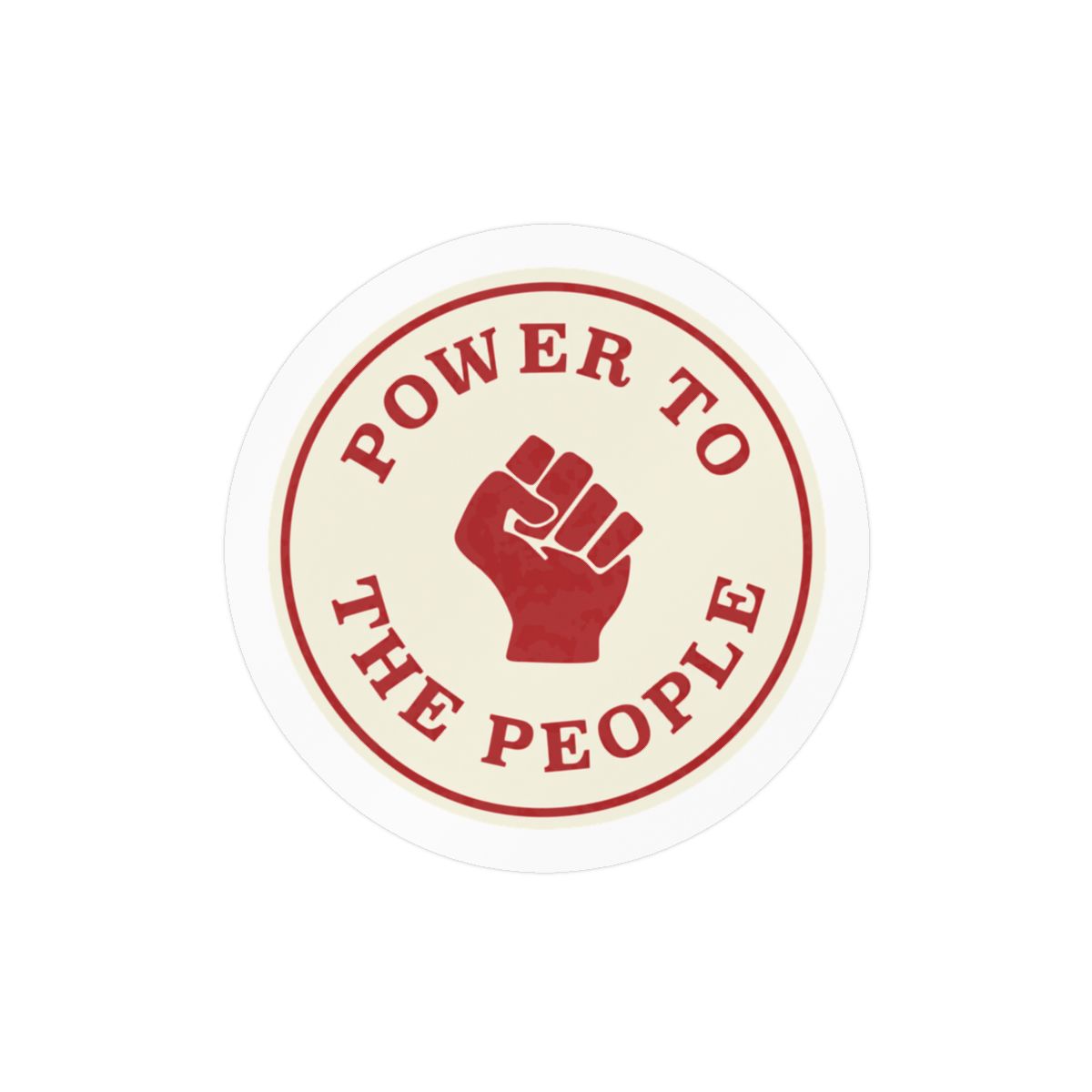Power to The People Vinyl Sticker Decal for US Patriotic Political for Car Bumper SUVs Truck Laptops Cars Windows Red Color | Red Scare