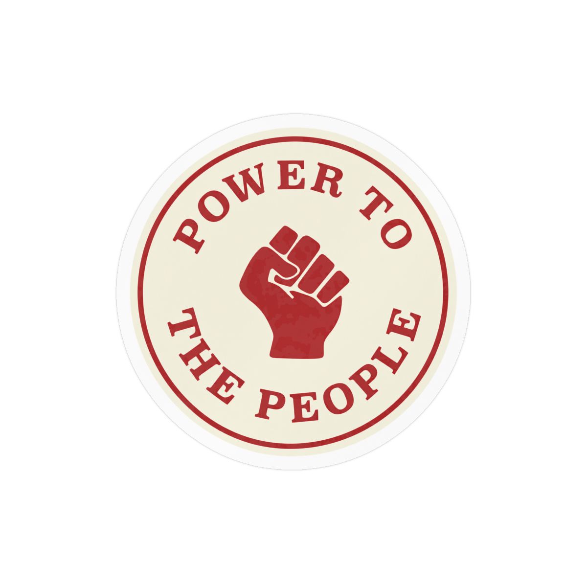 Power to The People Vinyl Sticker Decal for US Patriotic Political for Car Bumper SUVs Truck Laptops Cars Windows Red Color | Red Scare - alternate angle 2, merchandise
