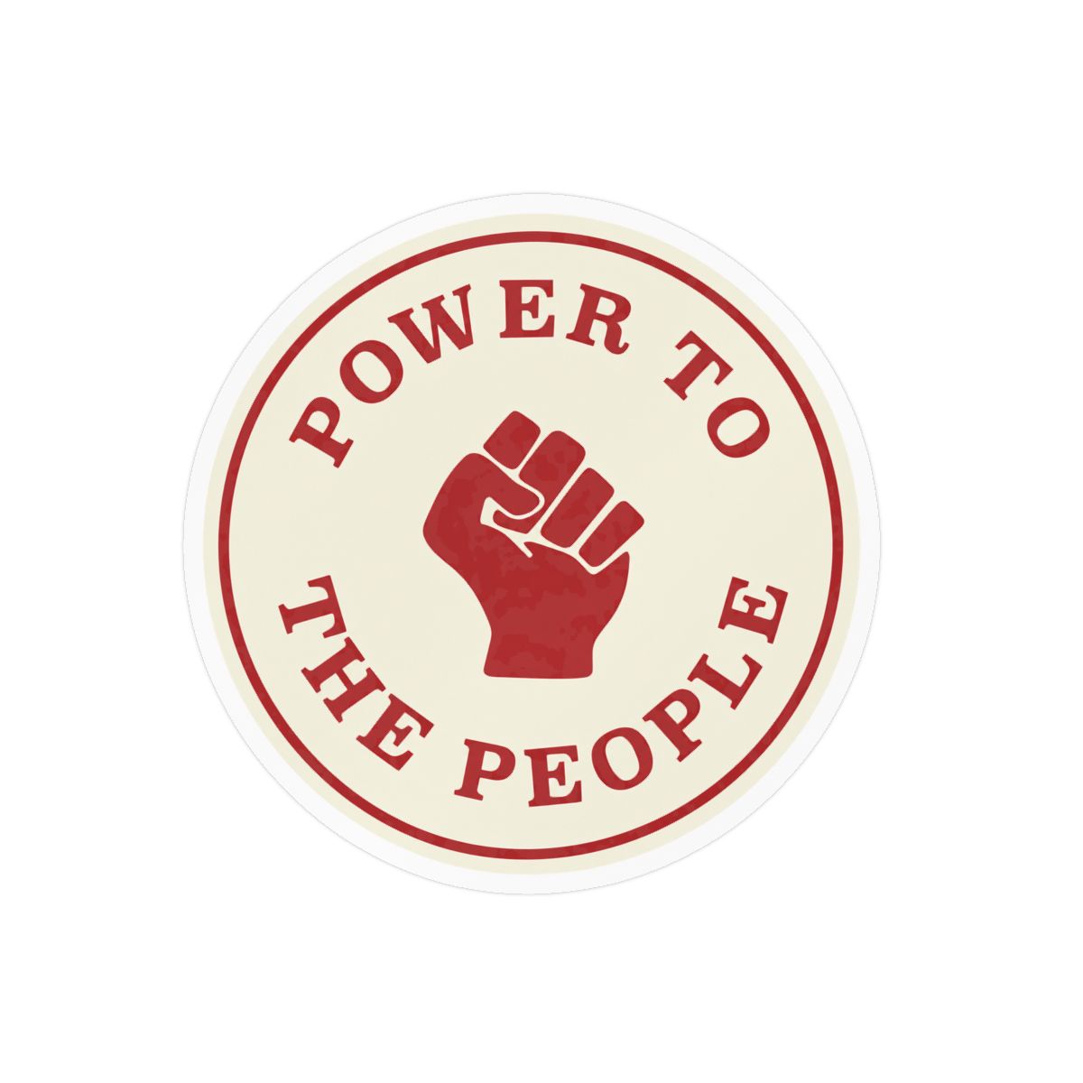 Power to The People Vinyl Sticker Decal for US Patriotic Political for Car Bumper SUVs Truck Laptops Cars Windows Red Color | Red Scare